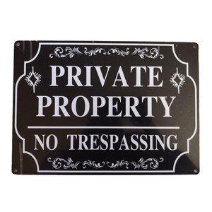 Private Property No Trespassing 13.75" x 9.75" Metal Sign